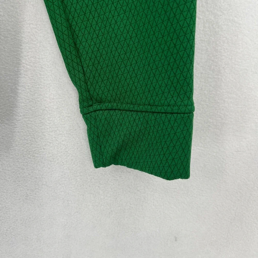 Under Armour Fleece Hoodie Size Small Green Loose Fit Geometric Full Zip Hooded‎
